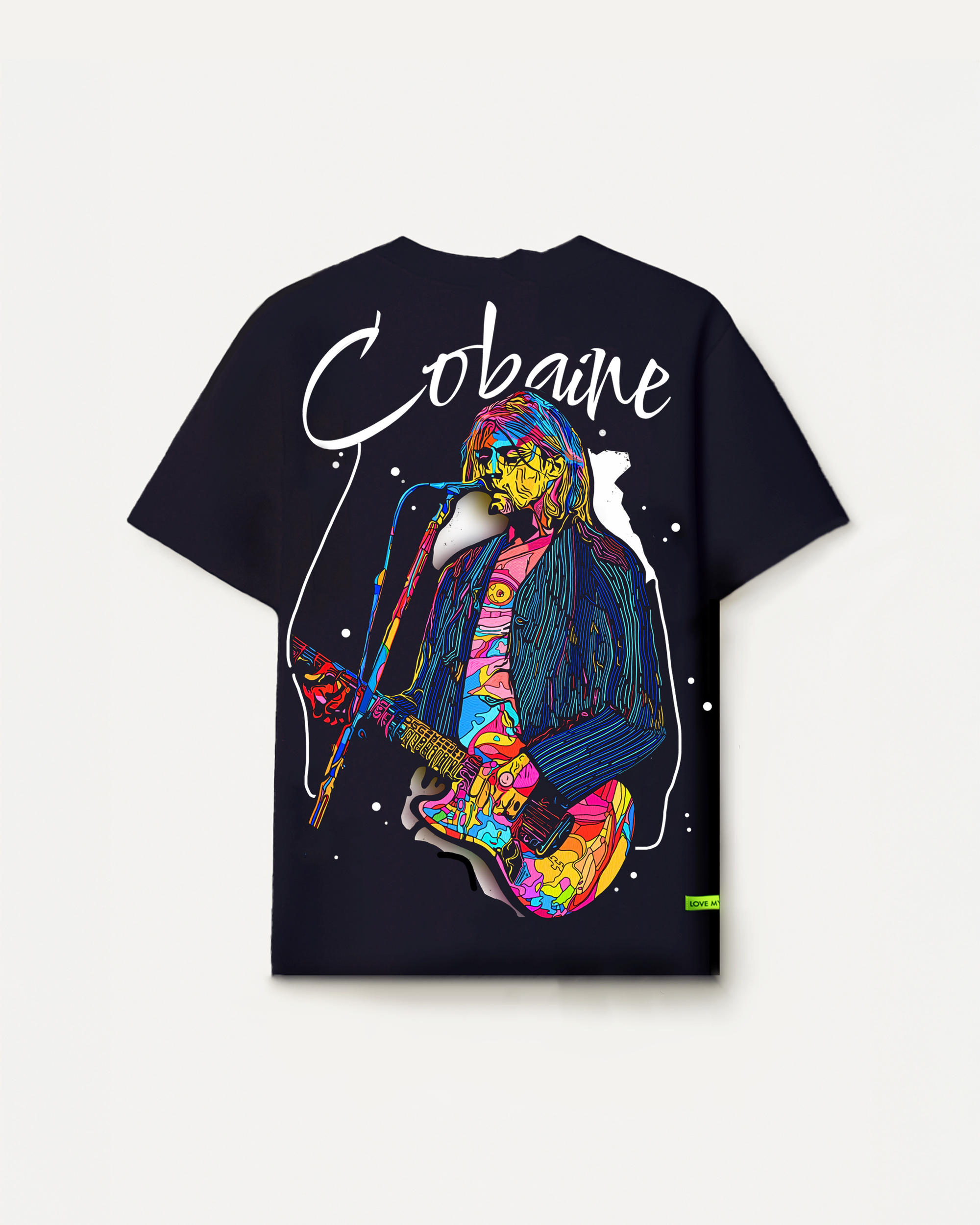 LMNO Cobaine oversized black t-shirt back print graphic