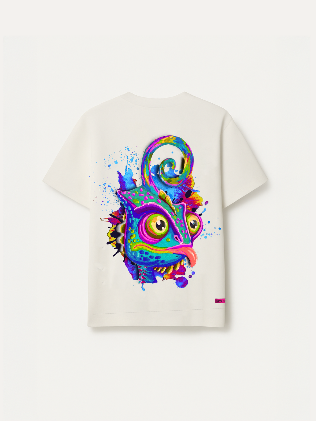 Front view of Gobsmack white lmno t-shirt 