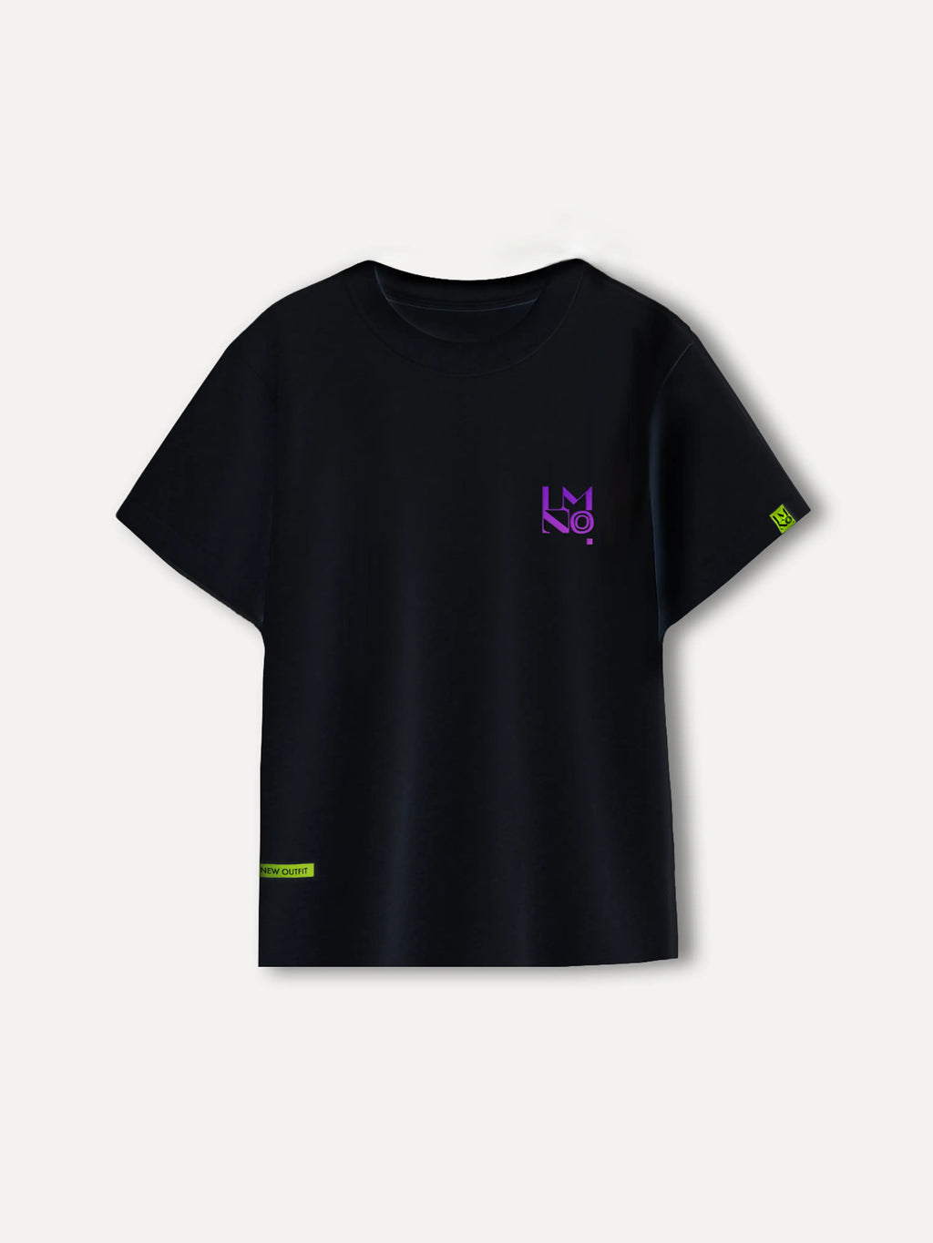 Cobaine oversized black t-shirt by LMNO front view
